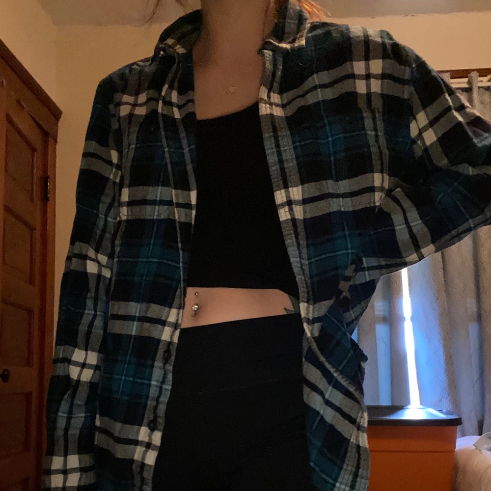 American Eagle blue flannel shirt